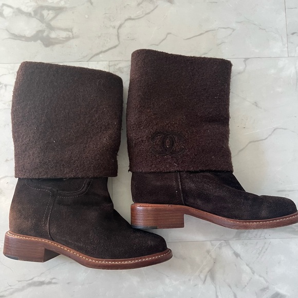 Chanel brown boots size 6.5